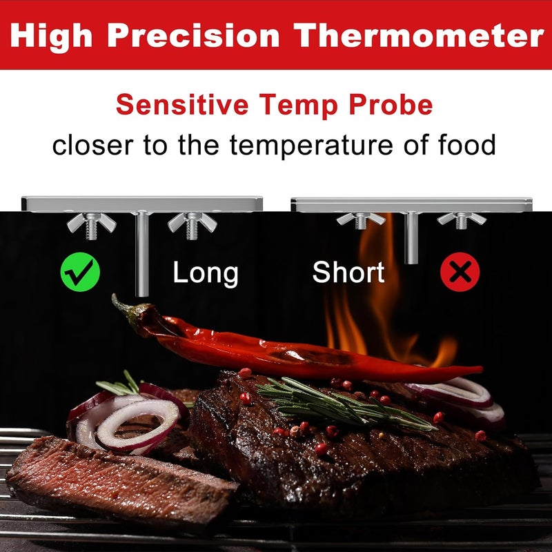 DELSbbq 3.6" Grill Thermometer for Nexgrill 720-0882A 720-0898 720-0830A, Accurate BBQ Temperature Gauge for Kenmore 148.23683310 119.16144210 148.23683310 146.23673310, Replacement for KitchenAid 720-0830A - Image 5